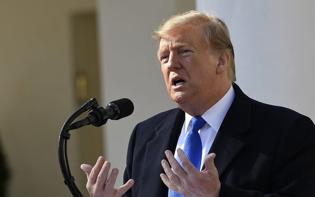 US President Donald Trump speaks during an event in the Rose Garden at the White House to declare a national emergency in order to build a wall along the southern border, Friday, February 15, 2019, in Washington. (AP Photo/Susan Walsh) US President Donald Trump speaks during an event in the Rose Garden at the White House to declare a national emergency in order to build a wall along the southern border, Friday, February 15, 2019, in Washington. (AP Photo/Susan Walsh)
