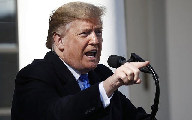 US President Donald Trump speaks during an event in the Rose Garden at the White House to declare a national emergency in order to build a wall along the southern border, on February 15, 2019 in Washington. (AP Photo/Pablo Martinez Monsivais) US President Donald Trump speaks during an event in the Rose Garden at the White House to declare a national emergency in order to build a wall along the southern border, on February 15, 2019 in Washington. (AP Photo/Pablo Martinez Monsivais)