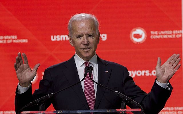 In this January 24, 2019, file photo, former US vice president Joe Biden speaks at the US Conference of Mayors Annual Winter Meeting in Washington. (AP Photo/Jose Luis Magana, File) In this January 24, 2019, file photo, former US vice president Joe Biden speaks at the US Conference of Mayors Annual Winter Meeting in Washington. (AP Photo/Jose Luis Magana, File)