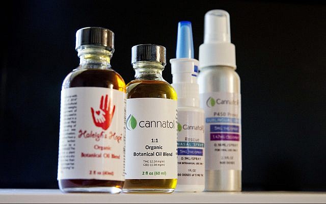 Illustrative: In this photo from April 17, 2017, various cannabis oil products are displayed in the office of Georgia State Rep. Allen Peake, in Macon, Georgia. (AP Photo/David Goldman) Illustrative: In this photo from April 17, 2017, various cannabis oil products are displayed in the office of Georgia State Rep. Allen Peake, in Macon, Georgia. (AP Photo/David Goldman)