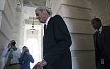 Special counsel Robert Mueller departs Capitol Hill following a closed door meeting, Wednesday, June 21, 2017, in Washington. (AP/Andrew Harnik)