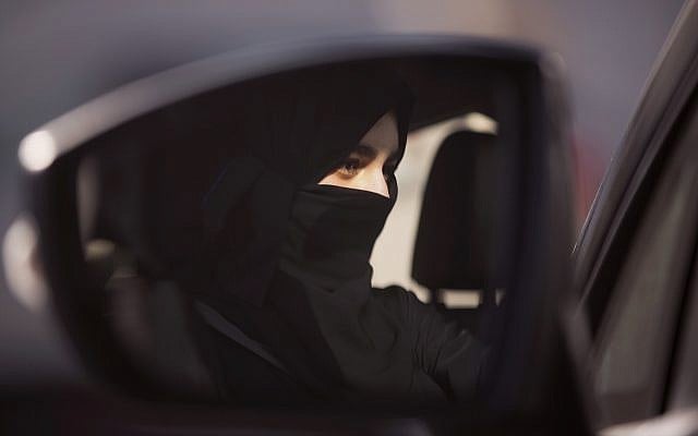 A student at the female-only campus of Effat University, sits for the first time in the driver's seat, during training sponsored by Ford Motor, in Jeddah, Saudi Arabia, Tuesday, March 6, 2018. (AP/Amr Nabil) A student at the female-only campus of Effat University, sits for the first time in the driver's seat, during training sponsored by Ford Motor, in Jeddah, Saudi Arabia, Tuesday, March 6, 2018. (AP/Amr Nabil)