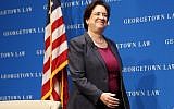 US Supreme Court Justice Elena Kagan arrives for a discussion on pro bono service, Wednesday, Oct. 24, 2018, at Georgetown Law University in Washington. (AP Photo/Jacquelyn Martin)