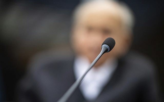 A blurred image of Johann Rehbogen at the start of the third day of his trial at the regional court in Muenster, western Germany, Tuesday, Nov. 13, 2018. (Guido Kirchner/pool photo via AP) A blurred image of Johann Rehbogen at the start of the third day of his trial at the regional court in Muenster, western Germany, Tuesday, Nov. 13, 2018. (Guido Kirchner/pool photo via AP)