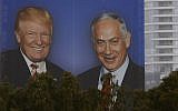 In this Wednesday, February 6, 2019 photo, an election campaign billboard shows Israeli Prime Minister Benjamin Netanyahu, and US President Donald Trump in Tel Aviv (AP Photo/Ariel Schalit)
