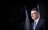 Former minister Gideon Sa'ar at the Jerusalem Post Diplomatic Conference held at the Waldorf Astoria hotel in Jerusalem, November 21, 2018. (Miriam Alster/Flash90)