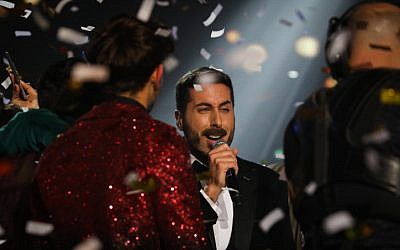 Kobi Marimi, who will represent Israel at the 2019 Eurovision song contest. (Noam Revkin Fenton/Flash90)