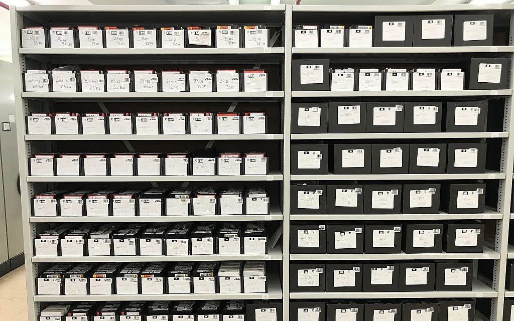 Inside the Yad Vashem archive. (Courtesy)