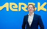 Jasper Bos, the senior VP and managing director of M Ventures, the venture capital arm of the German giant Merck in Yavne, Israel, on February 12, 2019  (Liat Eldar)