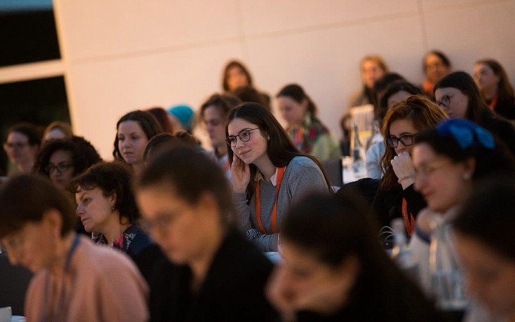 Women listening to a presentation at the first-ever Jewish Women’s Empowerment Summit in Frankfurt, Germany, February 21-24, 2019. (Courtesy)