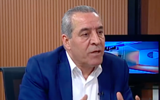 Hussein al-Sheikh, a close confidant of Palestinian Authority President Mahmoud Abbas, speaking on Palestine TV, the official PA channel. (Screenshot: Palestine TV) Hussein al-Sheikh, a close confidant of Palestinian Authority President Mahmoud Abbas, speaking on Palestine TV, the official PA channel. (Screenshot: Palestine TV)