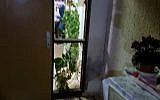Home in the Eshkol Regional Council damaged by an explosive device from Gaza on February 27, 2019. (Eshkol Regional Council)