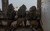 In a photo released by the Israel Defense Forces on February 26, 2019, soldiers take part in a snap drill at the Tzeelim base in southern Israel simulating a future military conflict in the Gaza Strip. (Israel Defense Forces)