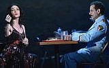 Katrina Lenk, left, and Tony Shalhoub performing a scene from 'The Band's Visit' at the Tony Awards at Radio City Music Hall in New York City, June 10, 2018.  (Theo Wargo/Getty Images for Tony Awards Productions via JTA)