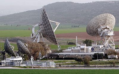 General view of the Bezeq Satellite Station in the Haella Valley, February 23, 2008. (Nati Shohat/Flash90)