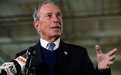 Illustrative: Michael Bloomberg in Nashua, New Hampshire, January 29, 2019. (AP Photo/Elise Amendola)