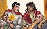 The cover of the first 'Second Coming' comic, from DC Comics unit Vertigo, depicts a Jesus Christ, right, who returns to Earth and fights for good alongside the superhero Sun-Man, left. (Screen capture, DC Comics website)