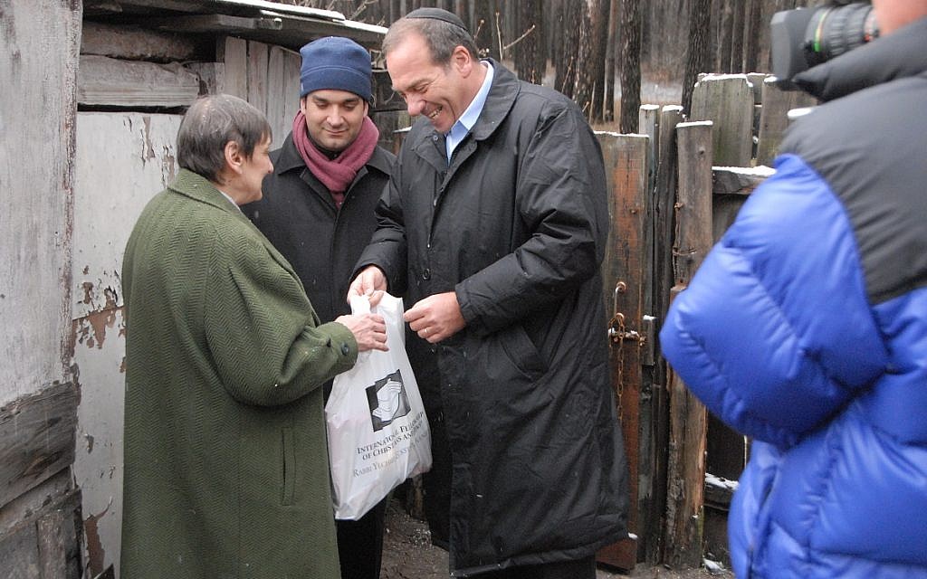 Rabbi Eckstein visiting Ukraine, February 2008. (Karen Sandvick)