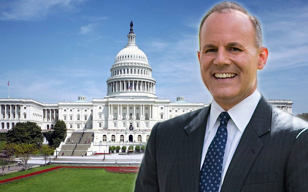 The son of a Jewish refugee from Iraq, Elan Carr temporarily lived in the country as an officer in the US army. (Collage by Laura Adkins/JTA; Carr photo from Elan for Congress campaign: Capitol photo: Creative Commons) The son of a Jewish refugee from Iraq, Elan Carr temporarily lived in the country as an officer in the US army. (Collage by Laura Adkins/JTA; Carr photo from Elan for Congress campaign: Capitol photo: Creative Commons)
