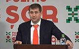 Ilan Shor at a press conference February 25, 2019, following national elections in Moldova. (Facebook: used in accordance with Clause 27a of the Copyright Law)