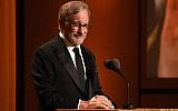 Steven Spielberg speaks onstage during the Academy of Motion Picture Arts and Sciences' Governors Awards in Hollywood, California, November 18, 2018. (Kevin Winter/Getty Images via JTA)