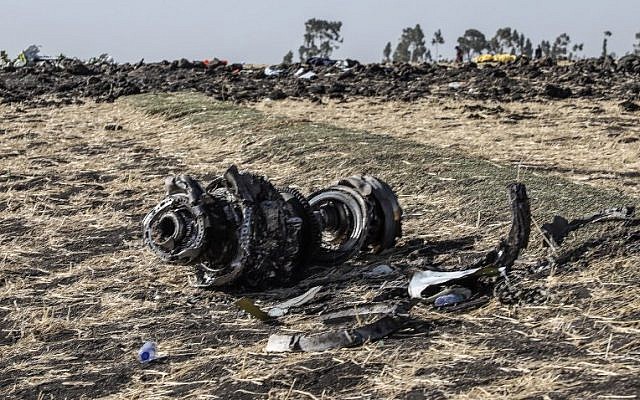 Debris from the crashed Ethiopia Airlines Boeing 737 plane some 60 kilometers southeast of Ethiopia's capital, Addis Ababa, March 11, 2019. (Michael Tewelde/AFP) Debris from the crashed Ethiopia Airlines Boeing 737 plane some 60 kilometers southeast of Ethiopia's capital, Addis Ababa, March 11, 2019. (Michael Tewelde/AFP)
