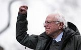 In this file photo from March 2, 2019 US Senator Bernie Sanders arrives for a rally to kick off his 2020 US presidential campaign, in the Brooklyn borough of New York City. (Johannes Eisele/AFP)