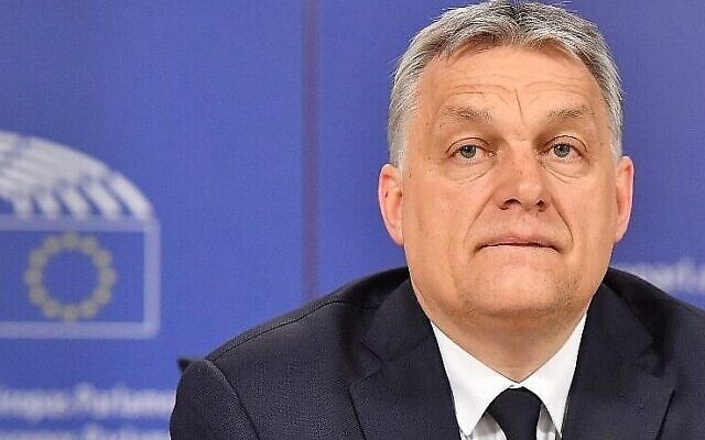 Hungary's Prime Minister Victor Orban speaks at a press conference at the end of a European People's Party (EPP) meeting at the European Parliament in Brussels on March 20, 2019. (Emmanuel Dunand/AFP) Hungary's Prime Minister Victor Orban speaks at a press conference at the end of a European People's Party (EPP) meeting at the European Parliament in Brussels on March 20, 2019. (Emmanuel Dunand/AFP)