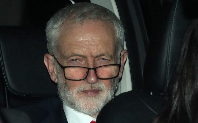 Britain's opposition Labour party leader Jeremy Corbyn leaves from the Houses of Parliament in Westminster, in central London on March 27, 2019, after hearing the outcome of the indicative votes on the alternative options for Brexit. (Daniel Leal-Olivas/AFP) Britain's opposition Labour party leader Jeremy Corbyn leaves from the Houses of Parliament in Westminster, in central London on March 27, 2019, after hearing the outcome of the indicative votes on the alternative options for Brexit. (Daniel Leal-Olivas/AFP)