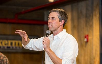 Democratic presidential candidate Beto O'Rourke arrives at a meet and greet at Tuckerman Brewing on March 20, 2019 in Conway, New Hampshire. (Scott Eisen/Getty Images/AFP)