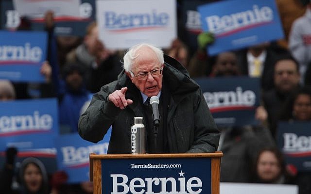 Democratic Presidential candidate US Sen. Bernie Sanders (I-VT) speaks to supporters at Brooklyn College on March 2, 2019 in the Brooklyn borough of New York City. (Spencer Platt/Getty Images/AFP) Democratic Presidential candidate US Sen. Bernie Sanders (I-VT) speaks to supporters at Brooklyn College on March 2, 2019 in the Brooklyn borough of New York City. (Spencer Platt/Getty Images/AFP)