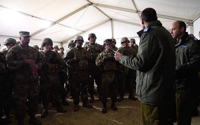 Israel and American troops participate in a joint air defense exercise in Israel in March 2019. (US Army Europe)