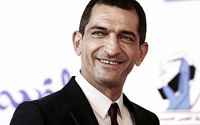 Egyptian actor Amr Waked arrives on the red carpet during the first International El Gouna Film Festival, in the Red Sea resort of el-Gouna, Egypt, September 22, 2017. (AP Photo/Nariman El-Mofty)