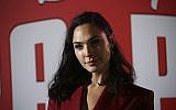 Gal Gadot poses for photographers upon arrival at the premiere of the film 'Ralph Breaks the Internet' in central London, November 25, 2018. (Joel C Ryan/Invision/AP)