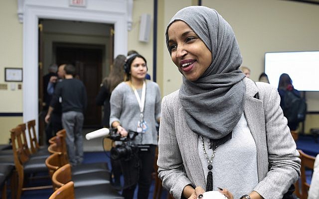 US Rep. Ilhan Omar, D-Minn., on Capitol Hill in Washington, Friday, Nov. 30, 2018. (AP Photo/Susan Walsh) US Rep. Ilhan Omar, D-Minn., on Capitol Hill in Washington, Friday, Nov. 30, 2018. (AP Photo/Susan Walsh)