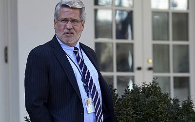 White House deputy chief of staff for communications Bill Shine stands in the Rose Garden before President Donald Trump speaks at the White House, Friday, Jan 25, 2019, in Washington. (AP Photo/Susan Walsh)