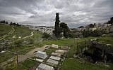 The Karaite cemetery in Jerusalem, March 2, 2019. (AP Photo/Dusan Vranic)