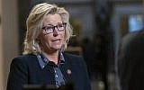 House Republican Conference Chair Liz Cheney outside the House chamber at the Capitol in Washington, Friday, March 8, 2019 (AP Photo/J. Scott Applewhite)