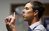 Former Texas congressman Beto O'Rourke speaks at the International Brotherhood of Electrical Workers Local 13 hall, Thursday, March 14, 2019, in Burlington, Iowa. O'Rourke announced Thursday that he'll seek the 2020 Democratic presidential nomination. (AP Photo/Charlie Neibergall)