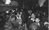 Iraqi Jews arrive in Israel's Lod Airport on May 1, 1950. (GPO / BRAUNER TEDDY)