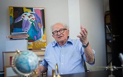 Rafi Eitan on August 18, 2015. (Miriam Alster/FLASH90)
