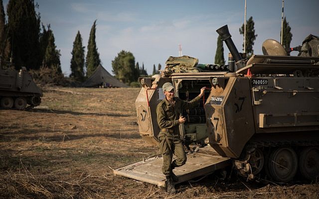 Illustrative. IDF forces gather in southern Israel following clashes in the Gaza Strip on November 13, 2018. (Hadas Parush/Flash90) Illustrative. IDF forces gather in southern Israel following clashes in the Gaza Strip on November 13, 2018. (Hadas Parush/Flash90)