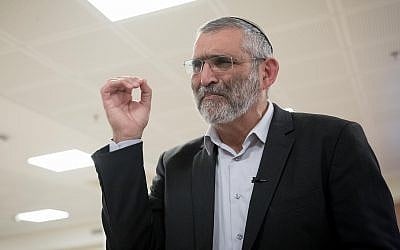 Otzma Yehudit leader Michael Ben Ari attends a Central Elections Committee meeting at the Knesset on March 6, 2019. (Noam Revkin Fenton/Flash90)