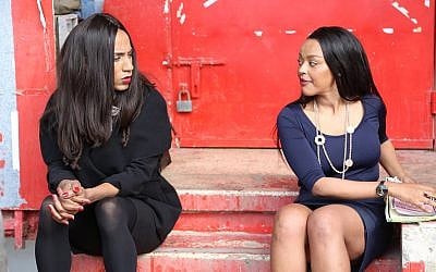 Worko, aka Lady Titi, played by Zvika Hizikias (left) and xx, played by Elsa Almo (Courtesy Abayenesh Productions)