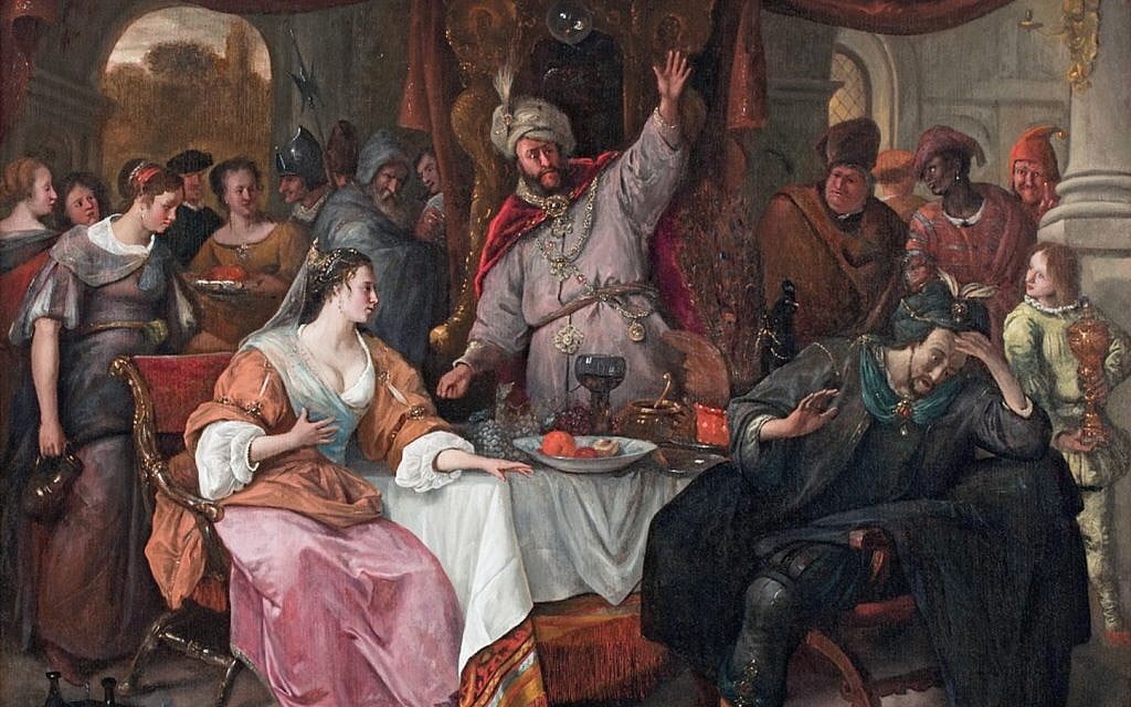 Detail from 'The Wrath of Ahasuerus,' by Jan Steen, circa 1668. (Public domain)