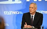 Blue and White chief Benny Gantz during a campaign event on March 18, 2019. (Courtesy: Blue and White)