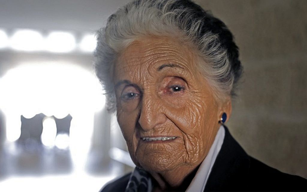Berthe Badehi, 87, French-Israeli Holocaust survivor, at the Yad Vashem Holocaust Memorial museum in Jerusalem, February 24, 2019. (Menahem Kahana/AFP) Berthe Badehi, 87, French-Israeli Holocaust survivor, at the Yad Vashem Holocaust Memorial museum in Jerusalem, February 24, 2019. (Menahem Kahana/AFP)