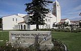 A view of Newport Harbor High School in Newport Beach, on March 4, 2019. (Allen J. Schaben/Los Angeles Times via JTA)