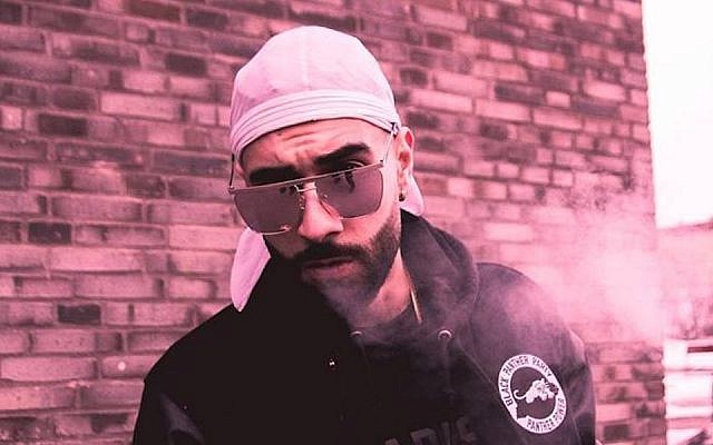 Norwegian rapper Kaveh Kholardi. (Facebook screen capture/via JTA)