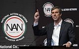 Presidential candidate Beto O'Rourke speaks during a gathering of the National Action Network on April 3, 2019 in New York. (Don Emmert / AFP)